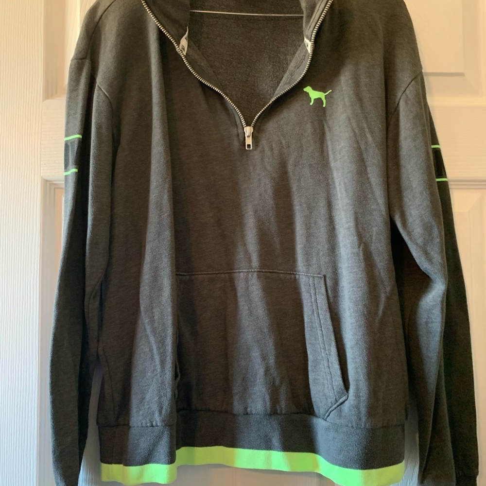 PINK 1/4 zip crew neck